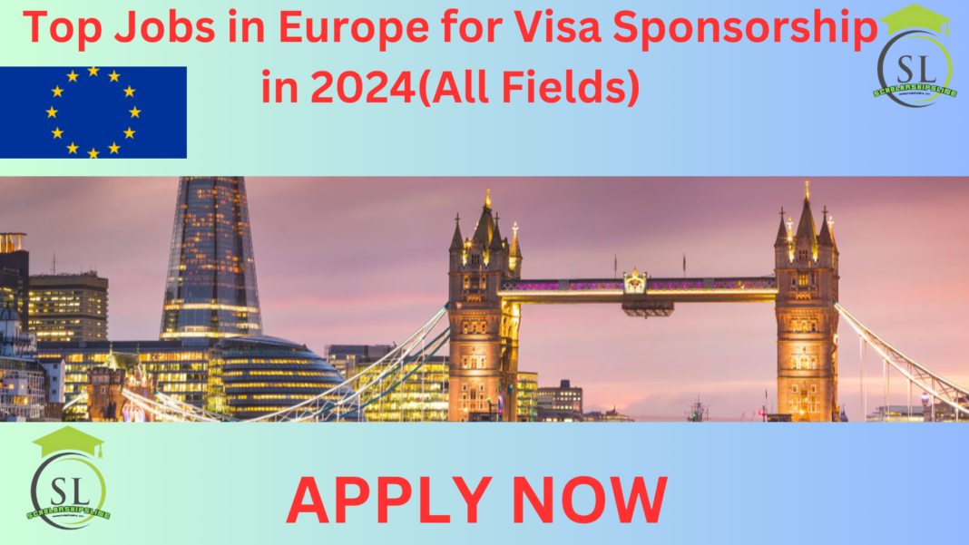 Top Jobs in Europe for Visa Sponsorship in 2023 (All Fields). There are hundreds of Visa Sponsorship Jobs in Europe 2024 accessible in every